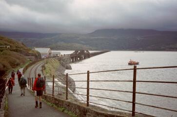 The walk to the start of the bridge.