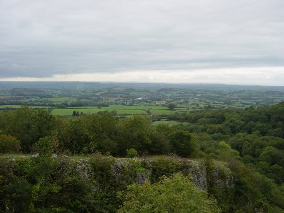 Glastonbury in the distance.