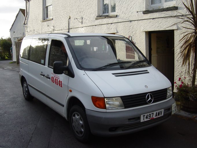 The taxi awaits to take us back to Cheddar.