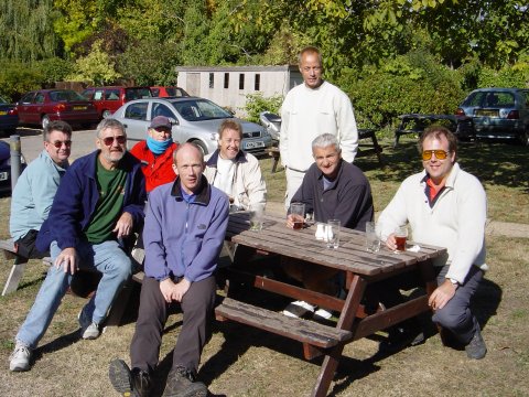 The motley crew at the last watering hole