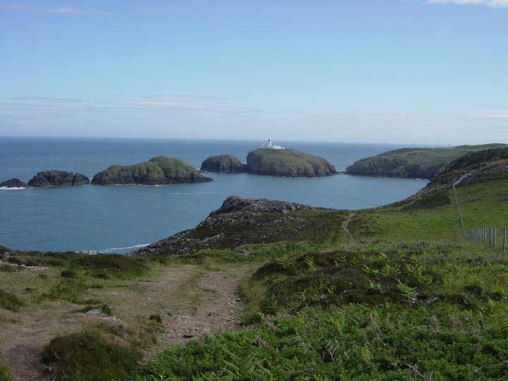 Strumble Head lighthouse in the distance