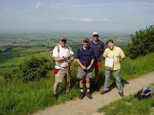 Pete, Brian, Steve (a rare picture), Roland, posing.